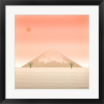 Framed Cactus Desert II Print