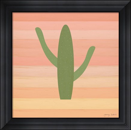 Framed Cactus Desert III Print