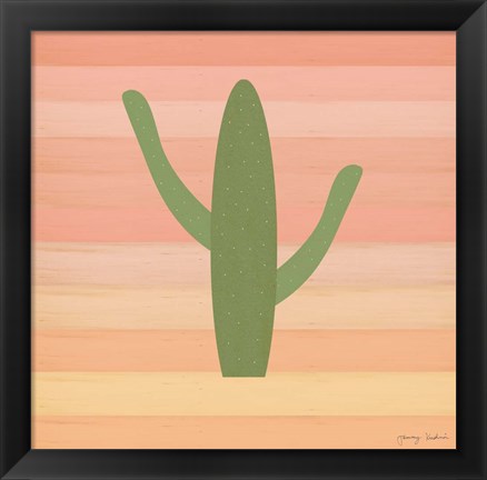 Framed Cactus Desert III Print