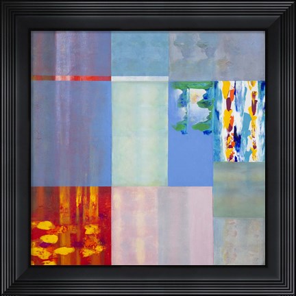 Framed Color Storm at the Beach II Print