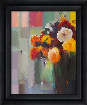 Framed Asymmetrical Bouquet Print