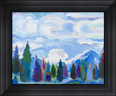 Framed Color and Clouds #4 Print