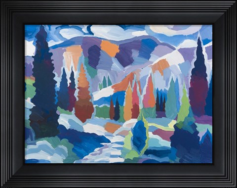 Framed Creek among the Colors Print