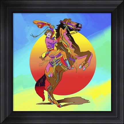 Framed Pop Art Cowgirl Print