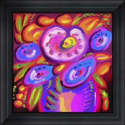 Framed Pop Art Flowers 317 Print