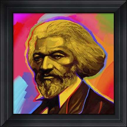 Framed Pop Art Fredrick Douglas Print