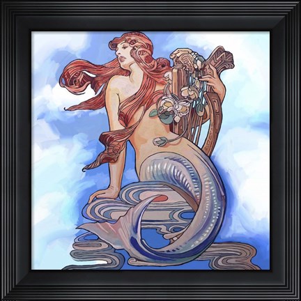 Framed Pop Art Mermaid Print