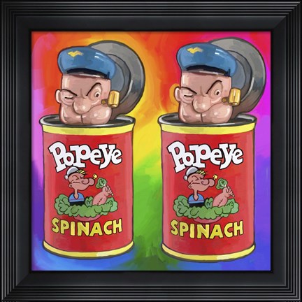 Framed Pop Art Popeyes Print