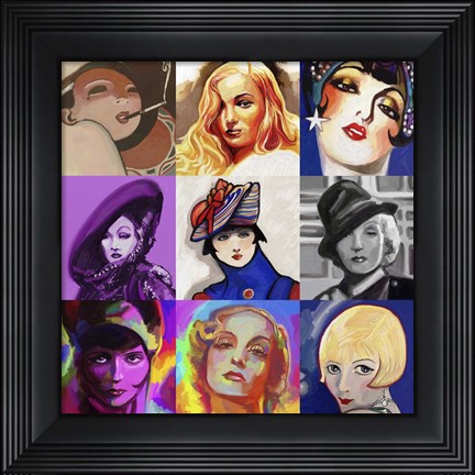 Framed Glamour Girls Print
