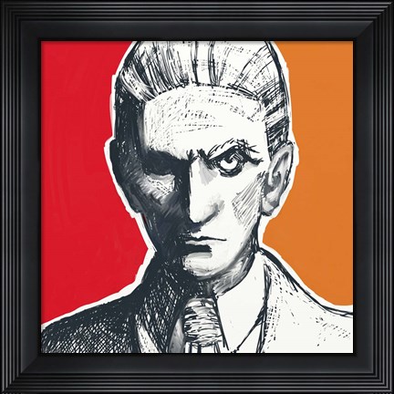 Framed Pop Art Franz Kafka Print