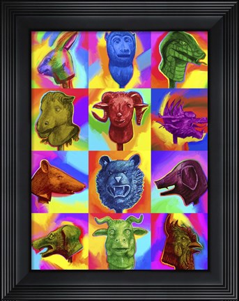 Framed Chinese Zodiac Pop Art Print