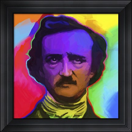 Framed Edgar Allen Poe Pop Art Print