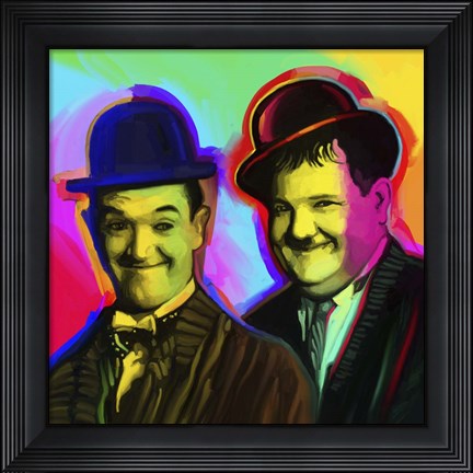 Framed Laurel Hardy Pop Art Print
