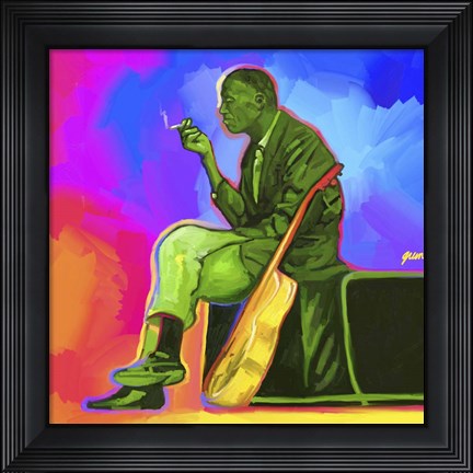 Framed Skip James Pop Art Print