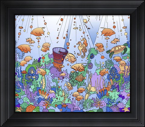 Framed Under The Sea 1 Print