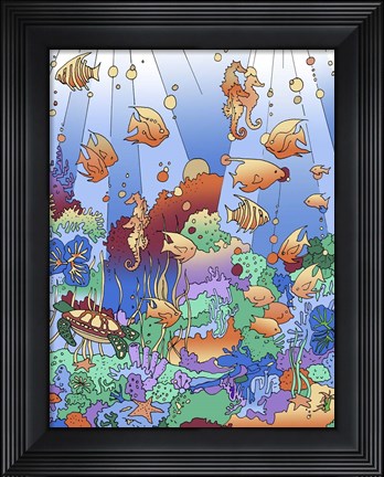 Framed Under The Sea 2 Print