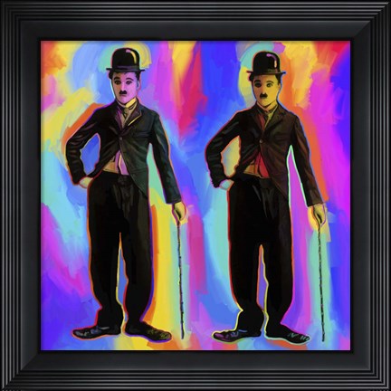 Framed Charlie Chaplin Pop Art Print