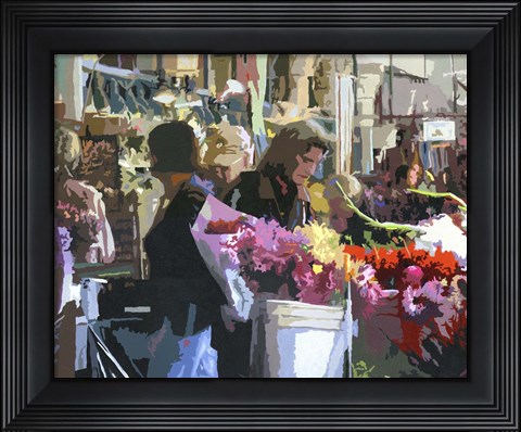 Framed Flower Market Print