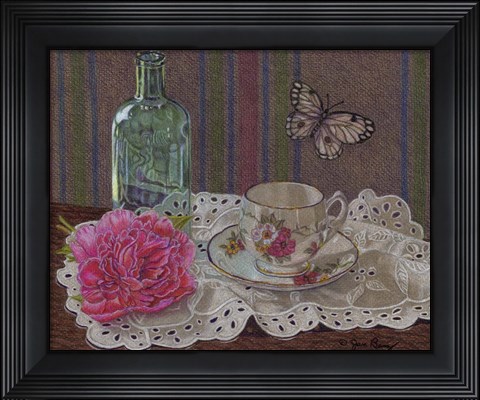Framed Blue Bottle Print