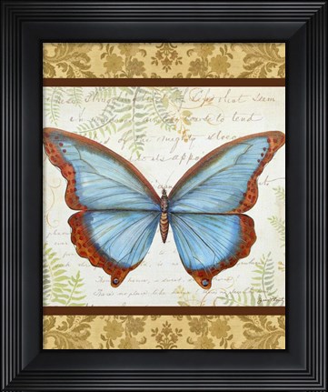 Framed Golden Tapestry Butterfly Print