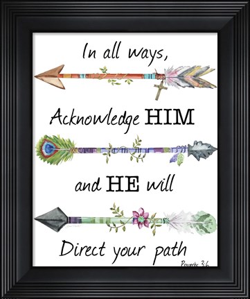 Framed Spiritual Arrows E Print