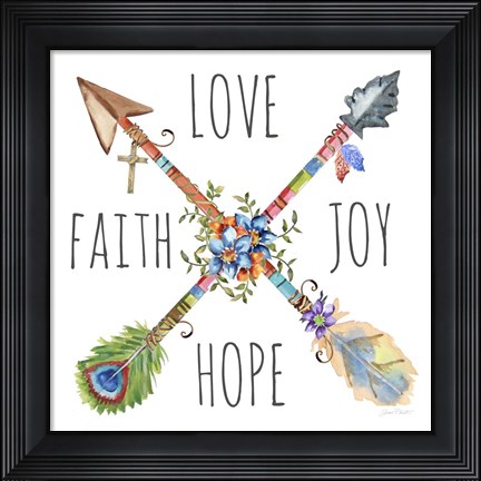Framed Spiritual Arrows B Print