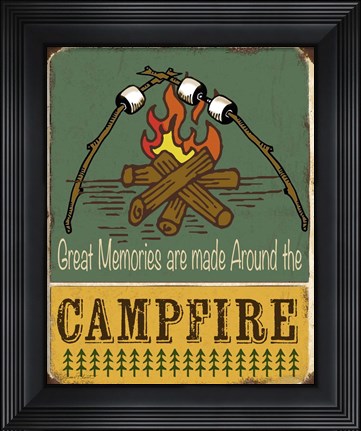 Framed Lodge Sign - Great Memories Print