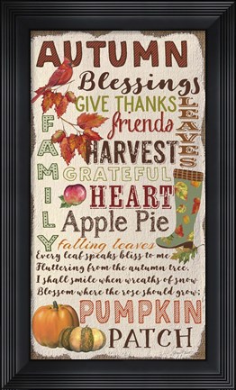 Framed Autumn Blessings-A Print
