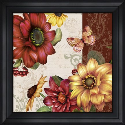 Framed Autumn Bouquet-B Print