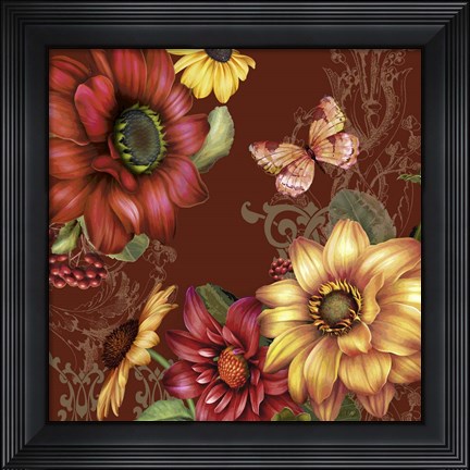 Framed Autumn Bouquet-E Print