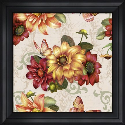 Framed Autumn Bouquet-H Print