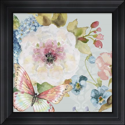 Framed Botanical Beauty Blue I Print
