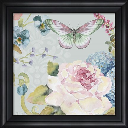 Framed Botanical Beauty Blue II Print