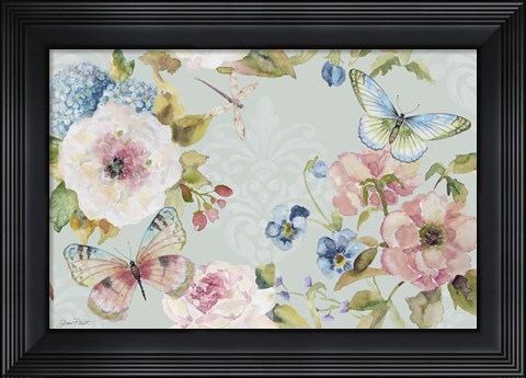 Framed Botantical Beauty Blue III Print