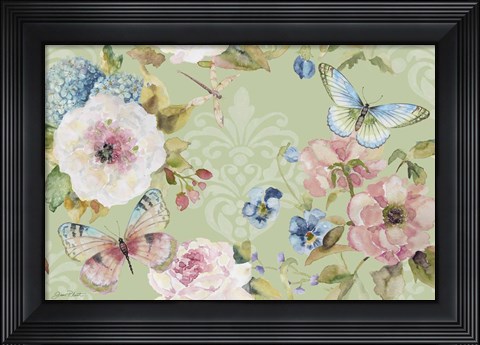 Framed Botantical Beauty Green III Print