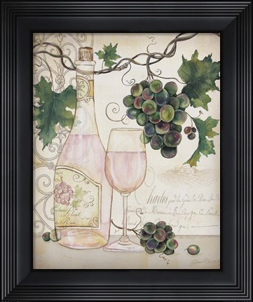 Framed Chateau Plout Wine-A Print