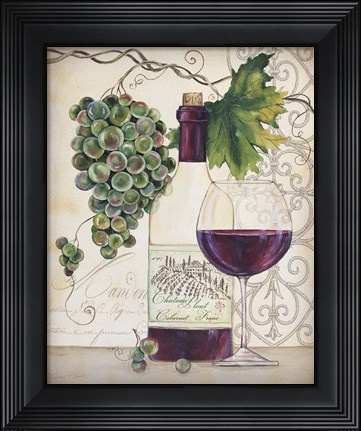 Framed Chateau Plout Wine-B Print
