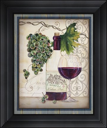Framed Chateau Plout Wine-D Print