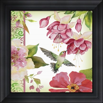 Framed Garden Party I Print