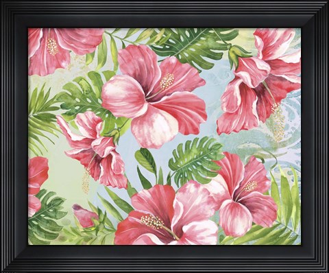 Framed Hibiscus Paradise II Print