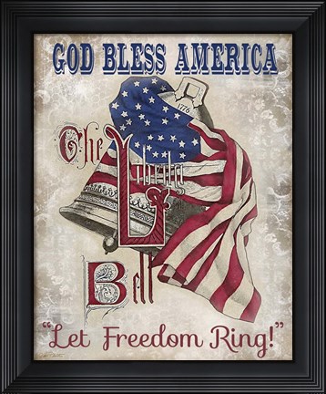Framed Retro Patriotic-A Print
