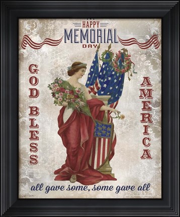 Framed Retro Patriotic-B Print