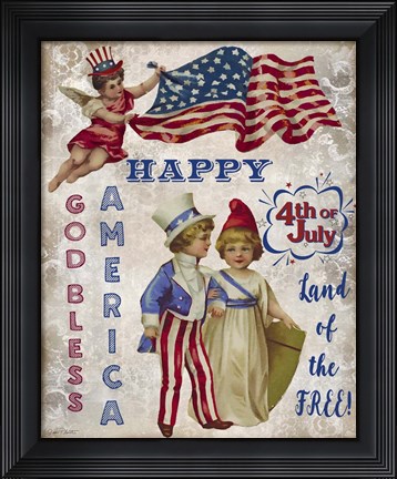 Framed Retro Patriotic-C Print