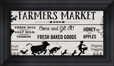 Framed Farmers Market-B Print