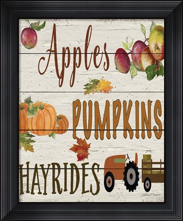 Framed Hayrides-B Print