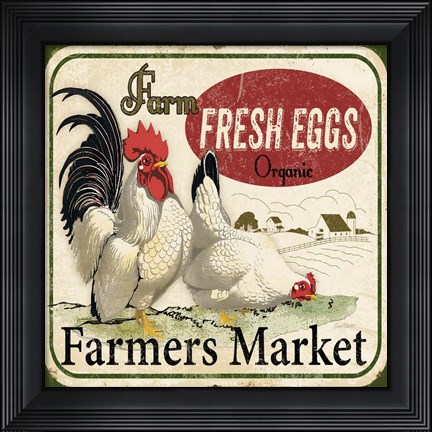 Framed Farm Fresh Eggs Print