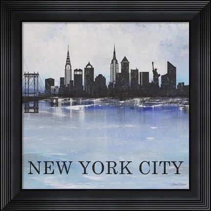 Framed Misty Blue - NYC Print