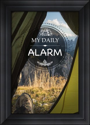 Framed My Daily Alarm Print