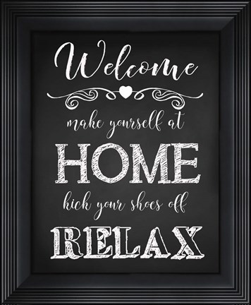 Framed Welcome Home - Black Print