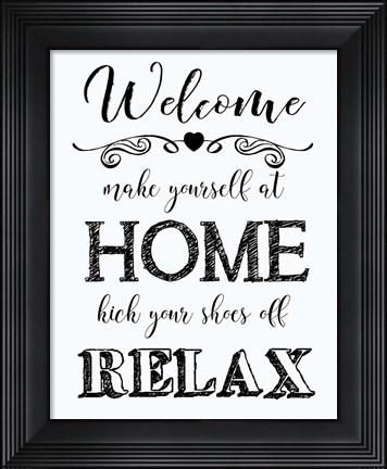 Framed Welcome Home - White Print